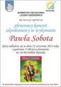 Plenerowy koncert akordeonowy w wykonaniu Pawła Sobota.